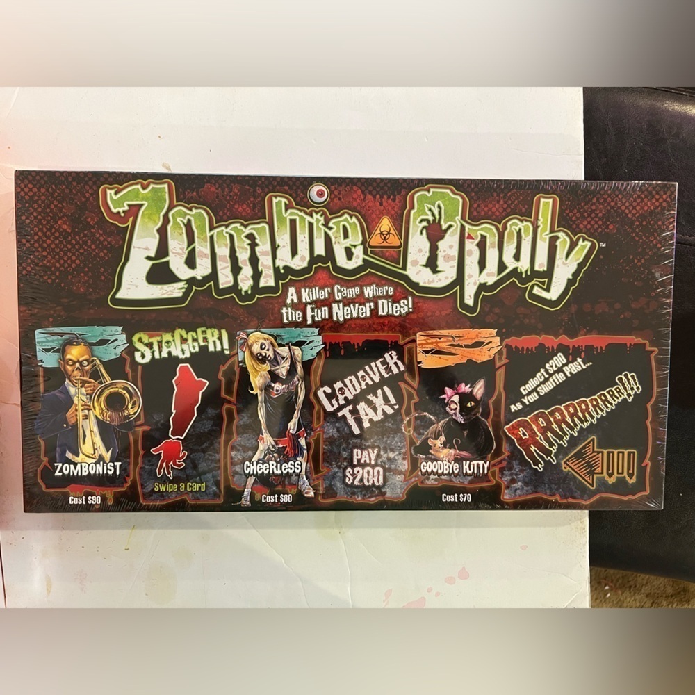 Sealed Zombie-Opoly Monopoly Style Living Dead Undead Board Game